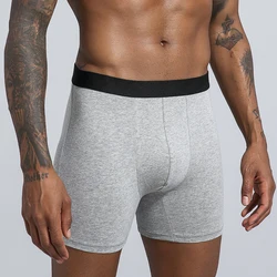 6pcs Pack Cotton Long Leg Men's Underwear Boxer Sexy Panties Shorts Men Underpants Male Hombre Boxer European Size Plus S-XXL