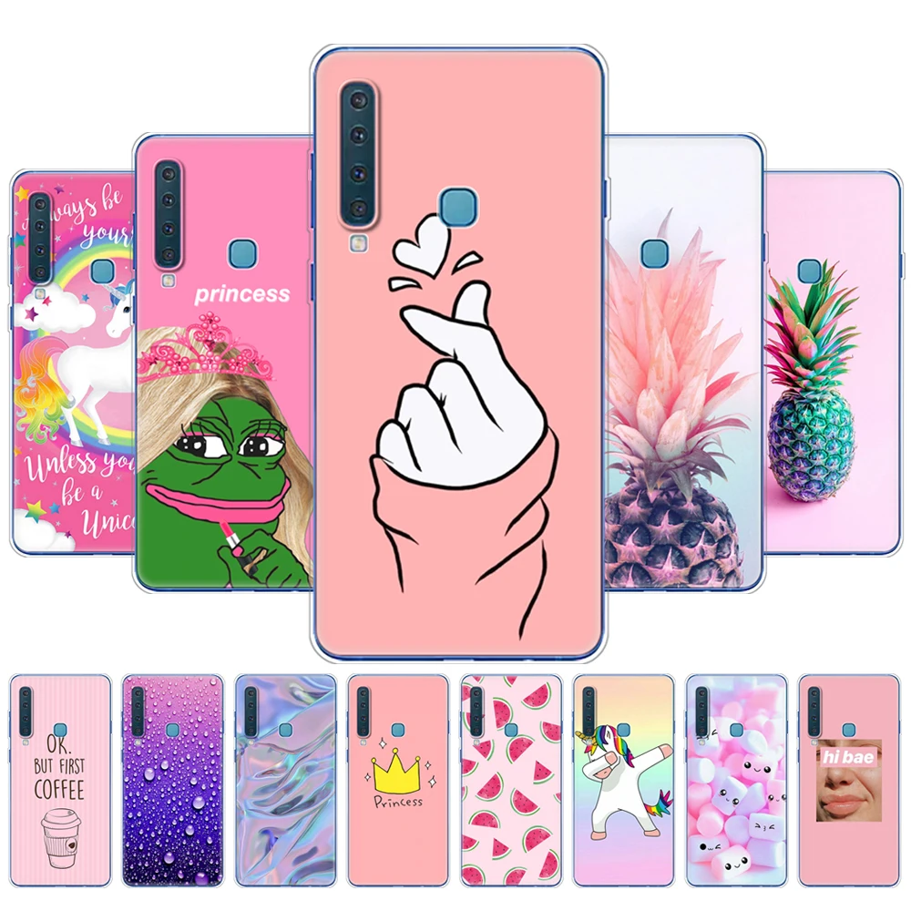 Чехол для Samsung Galaxy A9 2018, чехол для Samsung A9 2018, силиконовый чехол из ТПУ для телефона Samsung A9 2018, A920F, A920, SM-A920F, розовый чехол