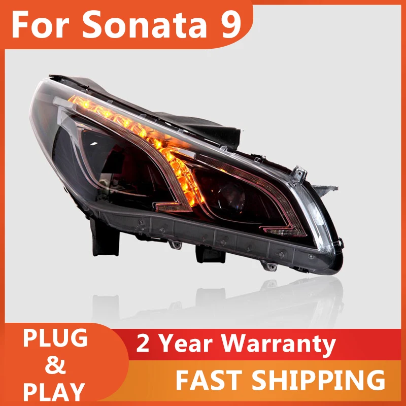 

Head Lamp For Hyundai Sonata 9 MK9 2015 Headlight DRL Turn Signal Low High Beam Projector Lens