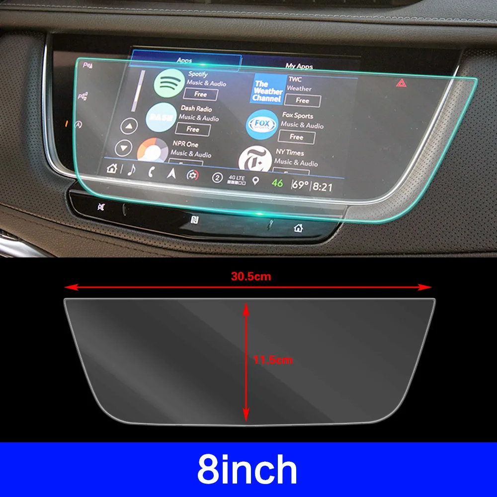 For Cadillac XT5 2016-2021 Car Multimedia Video GPS Navigation LCD Screen Tempered Glass Protective Film Anti Scratch Accessory