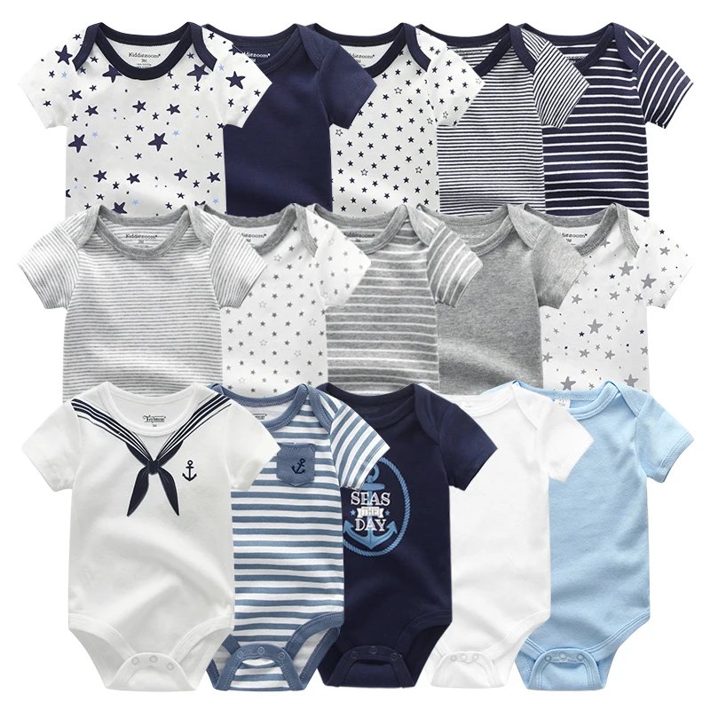 Fetchmous-monos de algodón Unisex para bebé, Ropa con estampado de dibujos animados, 5 piezas