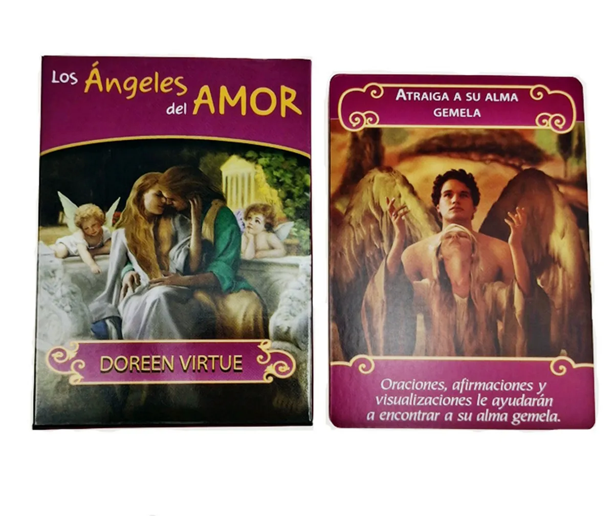 

Full Spanish Romance Angels Oracle Cards A 44 Tarot Party Board Game Guidance Divination Fate Oracle Party Deck Board Game