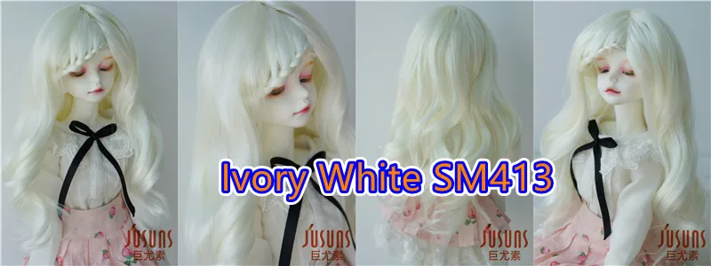 Jusuns Doll Wig JD204 6-7' 7-8' 8-9' 9-10' Long Lady Braids Wave 1/6 1/4 1/3 YOSD MSD SD Blythes Synthetic Mohair BJD Hair