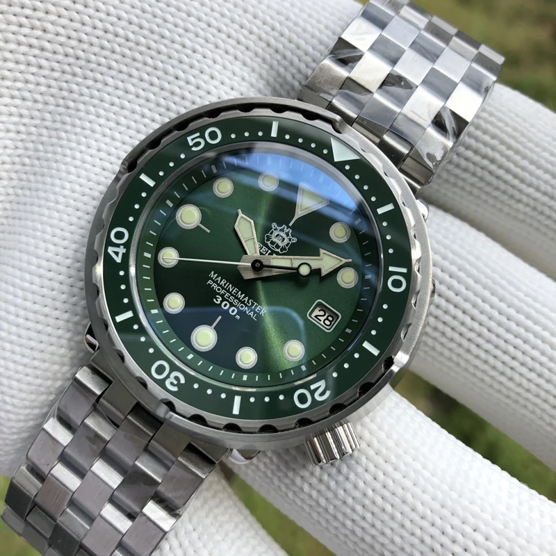 Steeldive Men Dive Watch 47.5mm Tuna Sport Automatic Mechanical Wristwatch 30Bar Waterproof Luminous NH35 Sapphire Ceramic Bezel