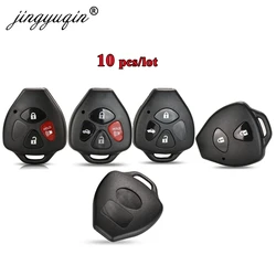 Jingyuqin 10 pz 2/3/4 pulsanti Remote Car Key Case Shell FOB per Toyota Camry Corolla Avalon Venza No blade