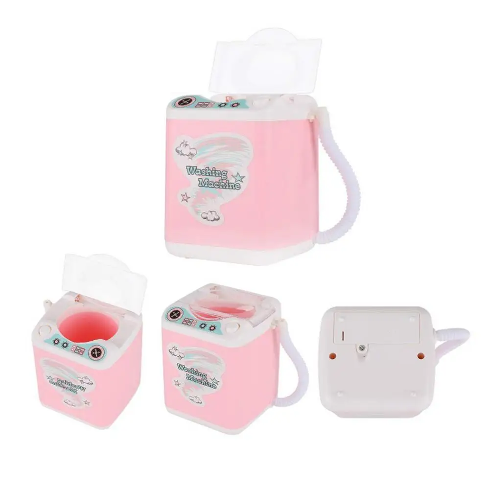 Mini Electric Cosmetic Washing Machine Simulation Washer Machine For Children House Play Electric Play House Prentend Toys