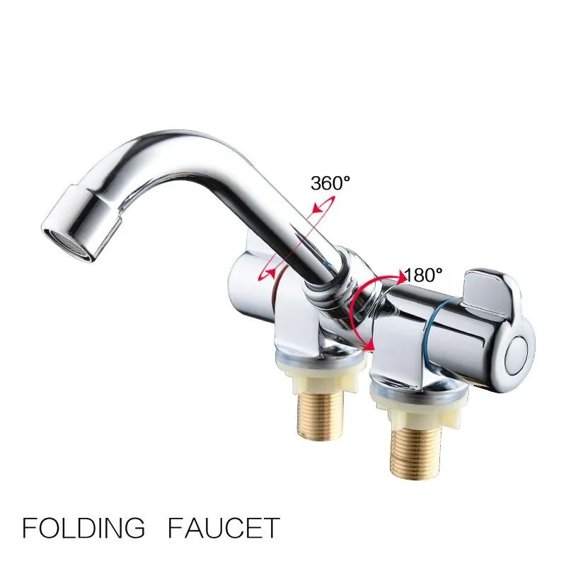 

Brass Cold Hot Water Folding Faucet Tap 145*150mm #004 Marine Boat RV Caravan