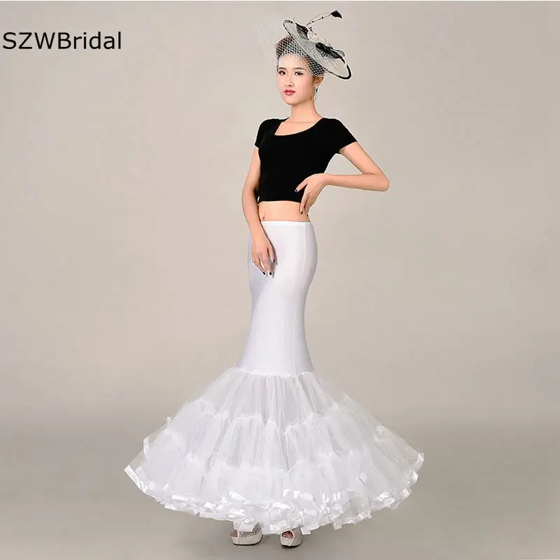 Mermaid Petticoat underskirt Bride Wedding dress Long Lolita skirt petticoats Sexy Enaguas rockabilly