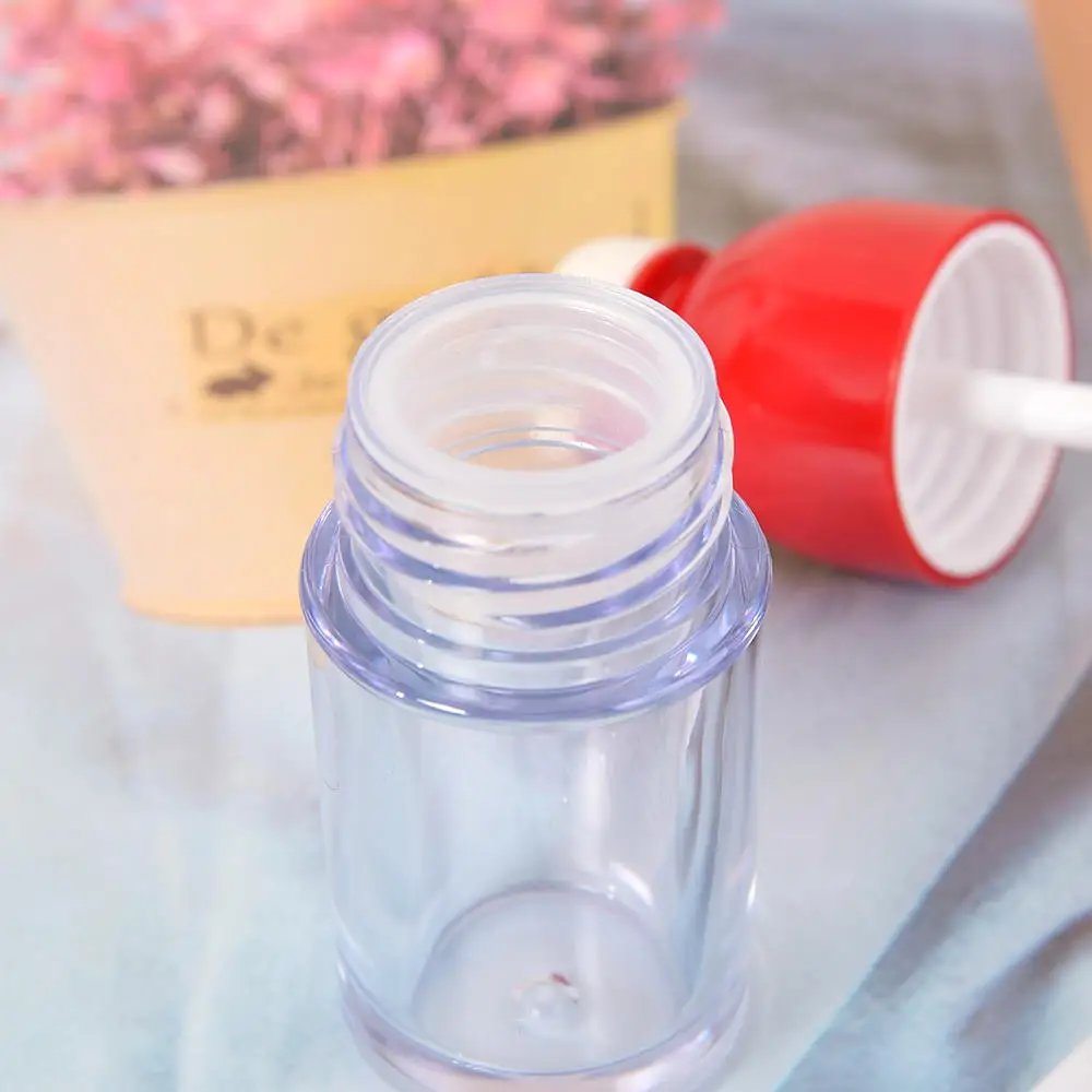 1 Pc bottiglia per bevande rosa a forma di bottiglia vuota lucidalabbra contenitori trasparenti Mini bottiglie ricaricabili per balsamo per labbra con inserti in gomma nuovo