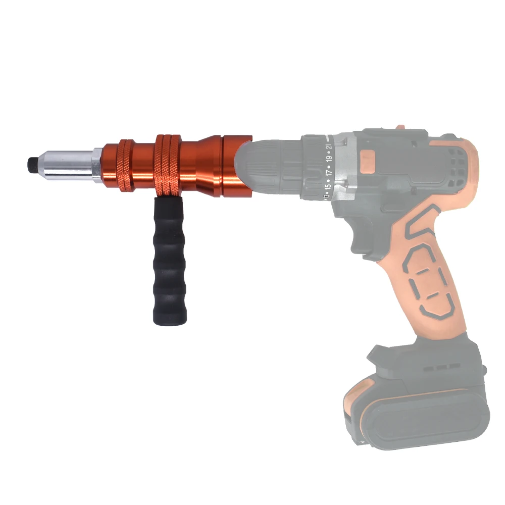 Upgrade Electric Rivet Gun 2.4mm-4.8mm Riveting Adapter Insert Cordless Drill Aluminum Rivet Nut Riveter Insert Nail Power Tools