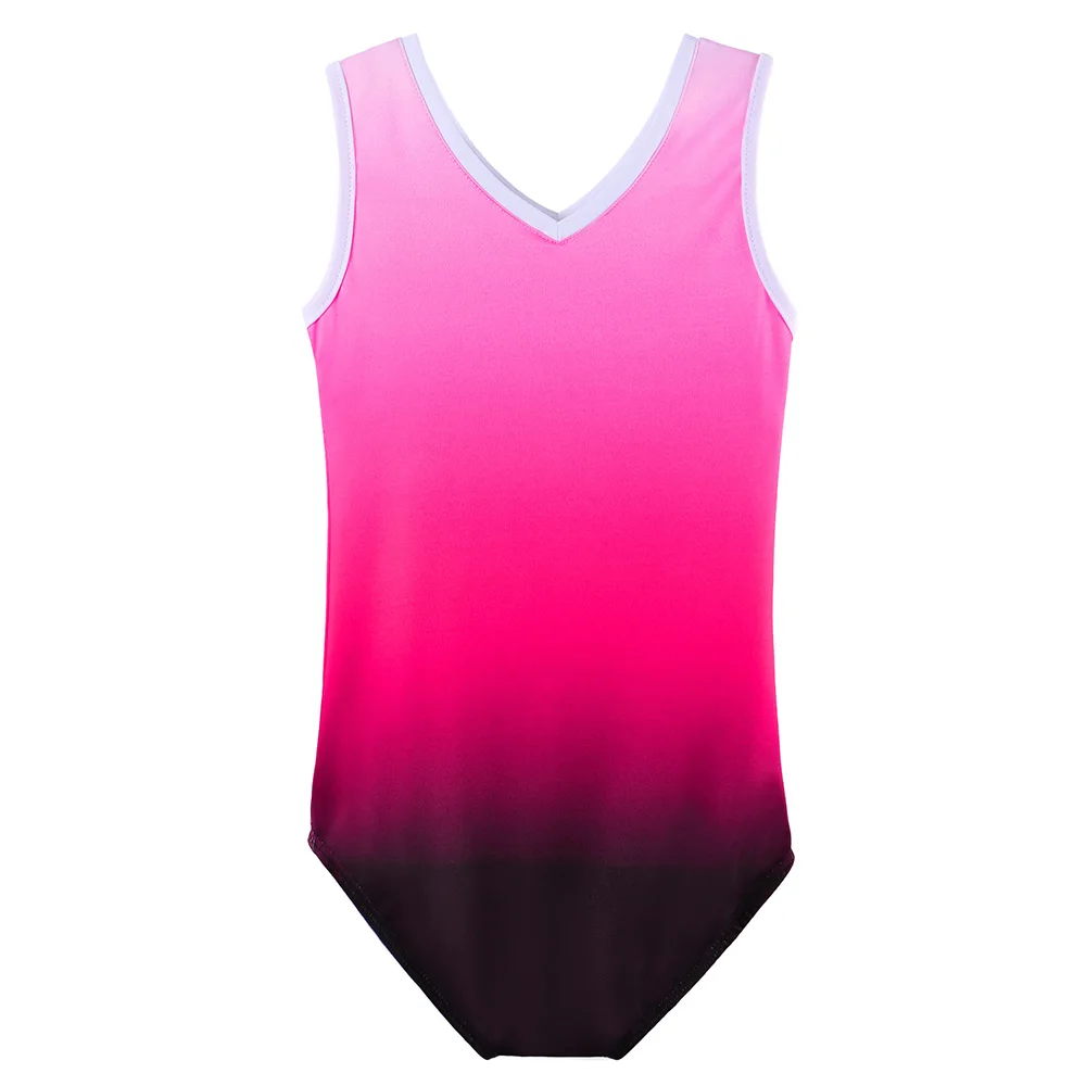 BAOHULU Gradient สี Ballet Leotard สำหรับหญิง V-Neck Dance Sparkle ยิมนาสติกชุด Leotard สำหรับสาว Ballerina