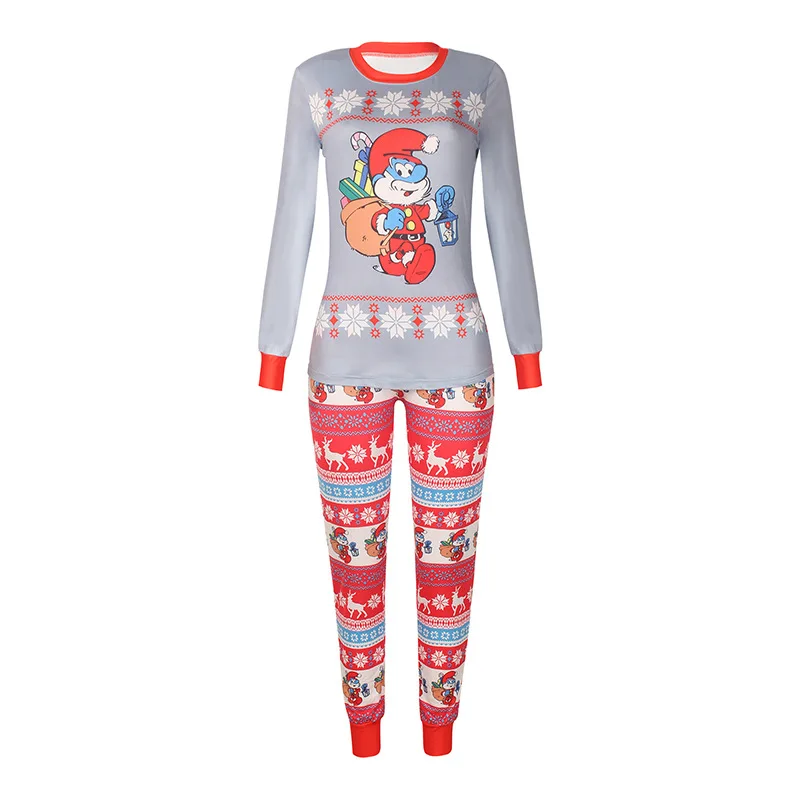 Rocwickline New Autumn & Winter Women's Pajamas Christmas Cotton Patchwork Normcore/Minimalist Vacation style Loose Pajamas