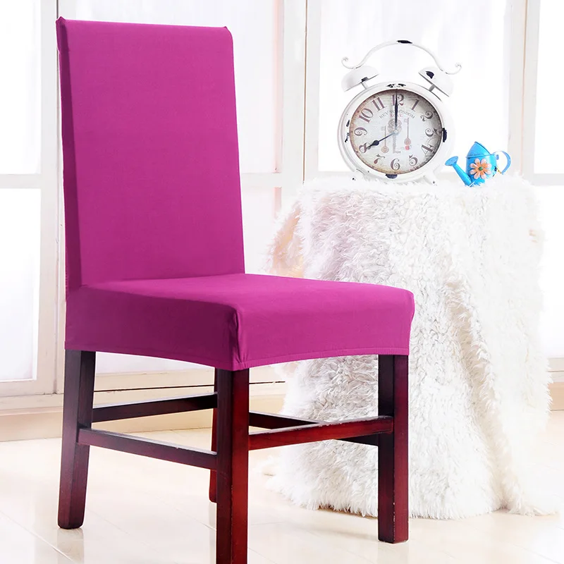

2019 Universal Chair Covers Dining Seat Protective Cover On A Chair Plain Color Chair Case Home Decoration Kitchen Seat Covering