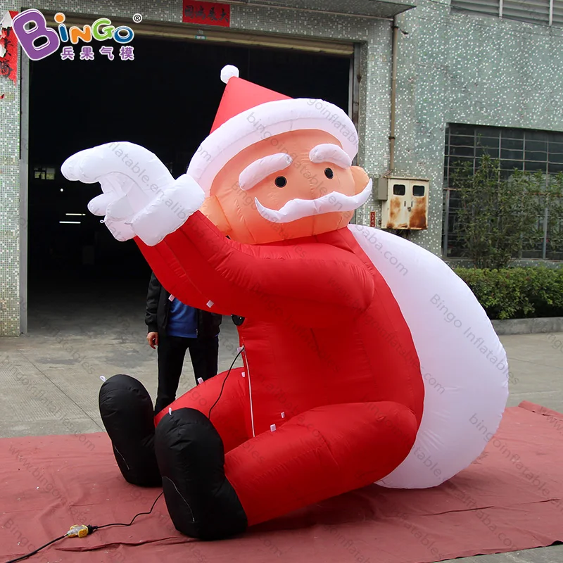 Custom made 3 meters inflatable climbing santa for amusement park decoration / 10 ft climbing santa balloons toys