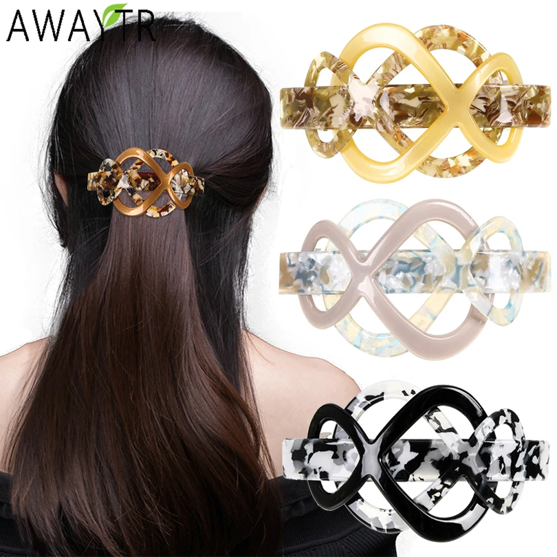 1 PC Acrylic Long Hairpins Women Spring Hair Clips Hollow Barrette Girls Hairgrip Hair Accessories Headdress Headwear 2022 New