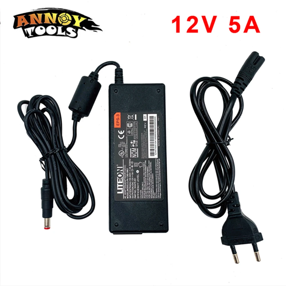 Switching Power Adapter DC 12V 5A LCD Monitor Power AC100-240V LED Transformers Power supply