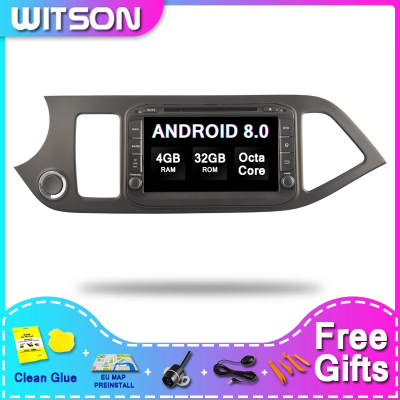 

WITSON Android 8.0 indash Car Dvd Player For KIA MORNING/PICANTO 2012 Car DVD Player with Gps 4RAM 32ROM