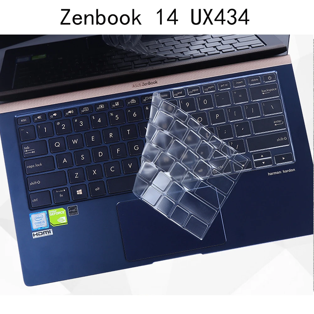 Keyboard Silicon Cover anti-dust for ASUS zenbook UX434 UX434FL UX431 UX431FN/FA UX392 UX392FN 14 inch clear film sung fit TPU