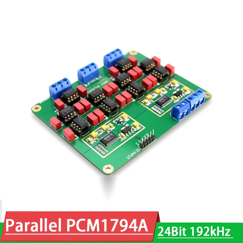 

HIFI Parallel dual PCM1794A decoder DAC Audio 24bit 192Khz NE5532 NE5534 Op AMP Board DC power supply 12V 5V for amplifier