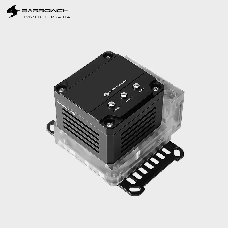 Barrowch CPU Water Cooling Block Pump Reservoir Three In One,17W PWM Intelligent Pump, OLED Digital Display, FBLTPRK-04/LTPRK-04