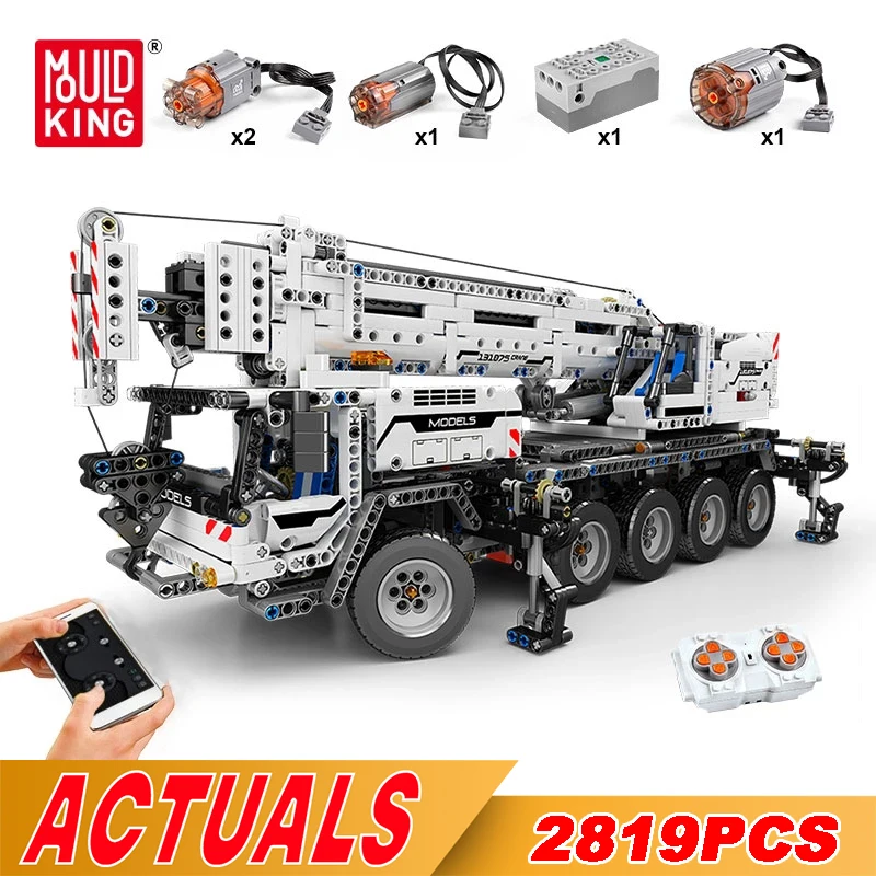 

MOULD KING 17034 High-Tech Mobile Crane MK II Compatible Ultimate 42009 Building Blocks Bricks Engineering Toys For Kids Gifts