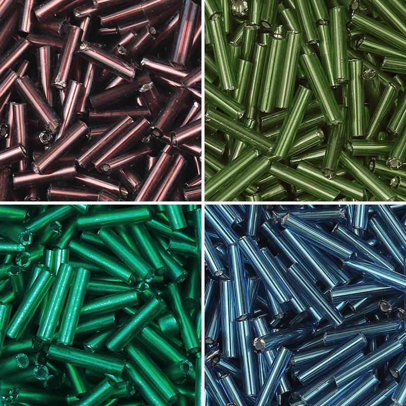 Czech  Tube Seed Beads 2mm Charms Silverline Spacer Beads Puzzles For Jewelry Making DIY Bracelet Necklace Findings