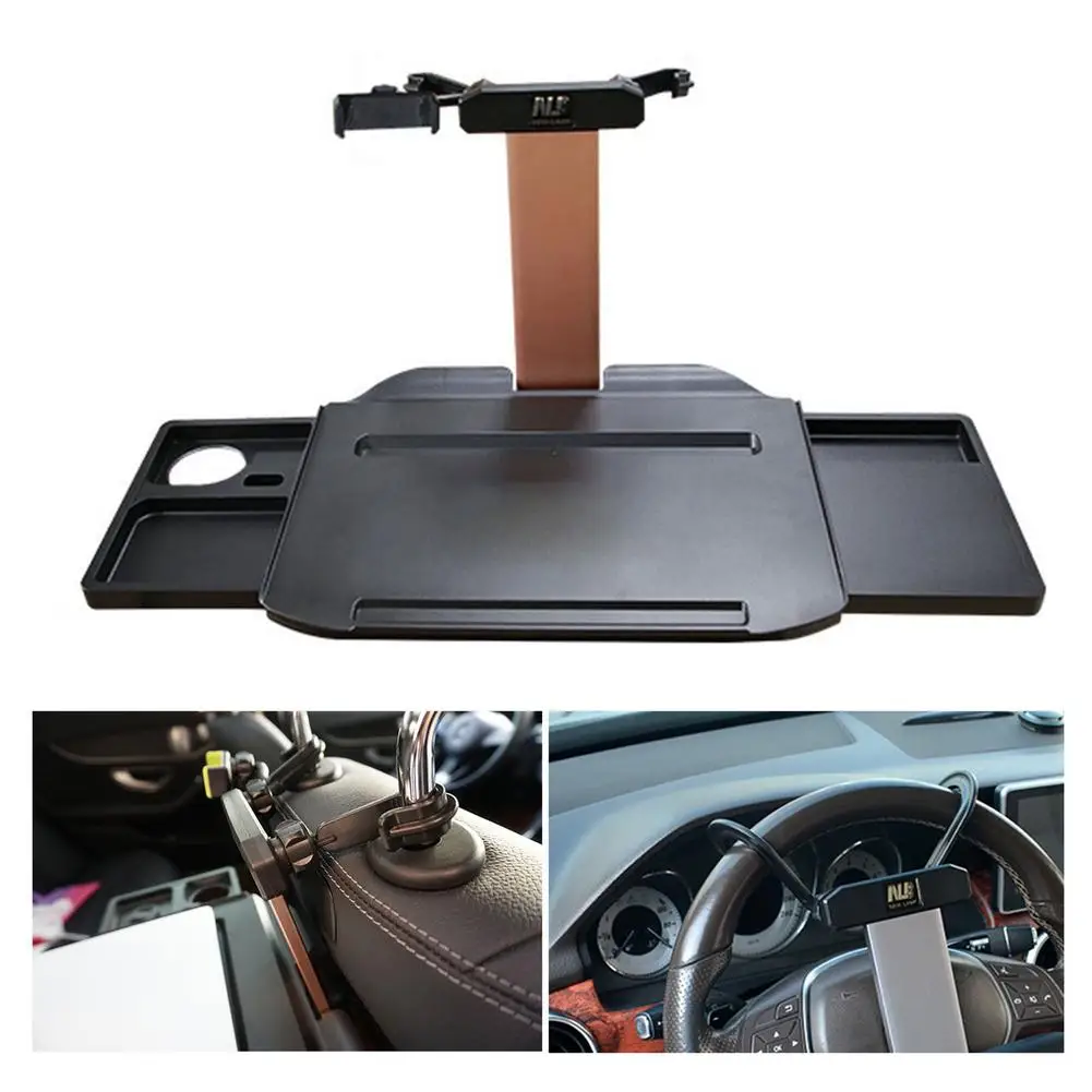 Car Laptop Desk Folding Small Table Board With Phone Holder Car Stable Hanging Table For Dinner Study Work Universal Car Desk