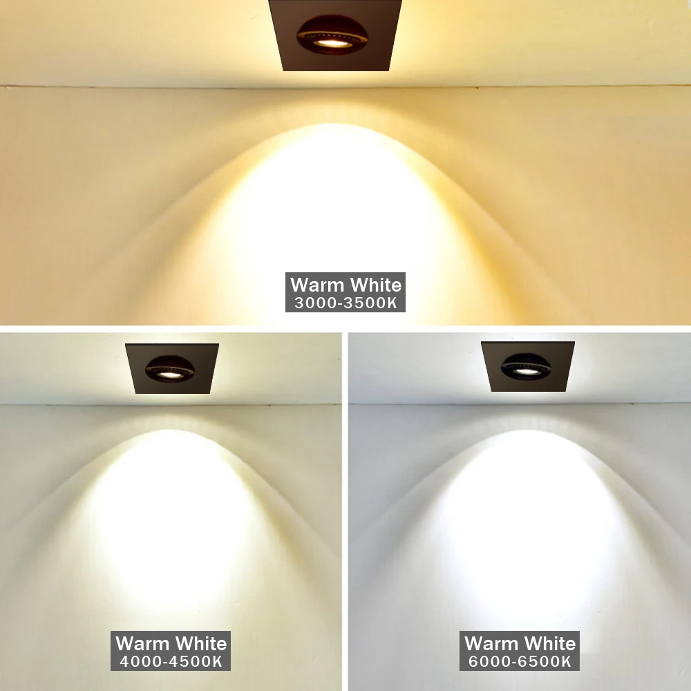 Led Recessed Downlight 360 Adjustable Ceiling Spot Light 12W/18W Down Lights Led Ceiling Lamp LED Spot Lighting Fixture for Home
