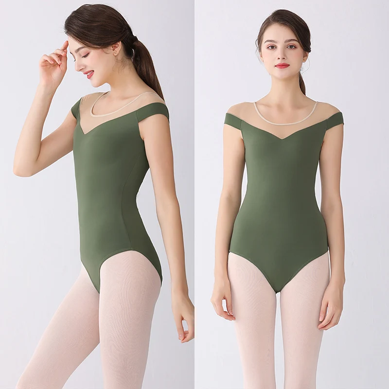 Short Sleeve Ballet Dance Leotard Adult 2024 New Daily Practice Team Gymnastics Dancing Wear Women High Quality Ballet Leotard