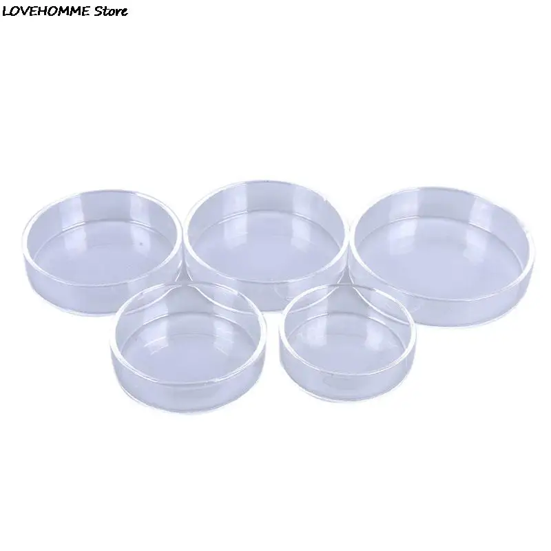 1PCS 6/6.5/7.5/8/9cm Clear Glass Shrimp Feeding Food Dish Feeder Tray Round Aquarium Feeding Bowls Tropical Fish Bowl