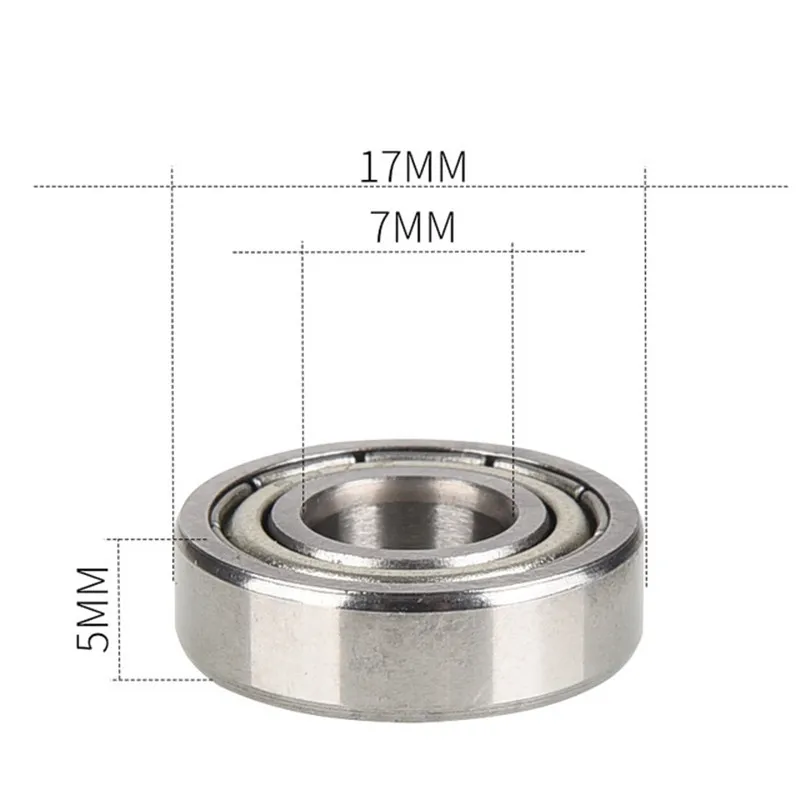 500pcs/lot 697ZZ 697-2Z 7x17x5mm Deep Groove Ball Bearing 697Z 7*17*5mm Double Metal Cover Bearings