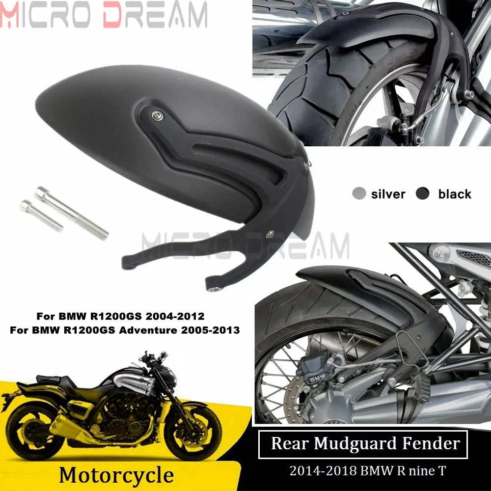 

Black Motorcycle Rear Fender Mudguard Wheel Hugger Splash Guard For BMW R NINET 2014-2018 R1200GS 04-12 R1200GS Adventure 05-13