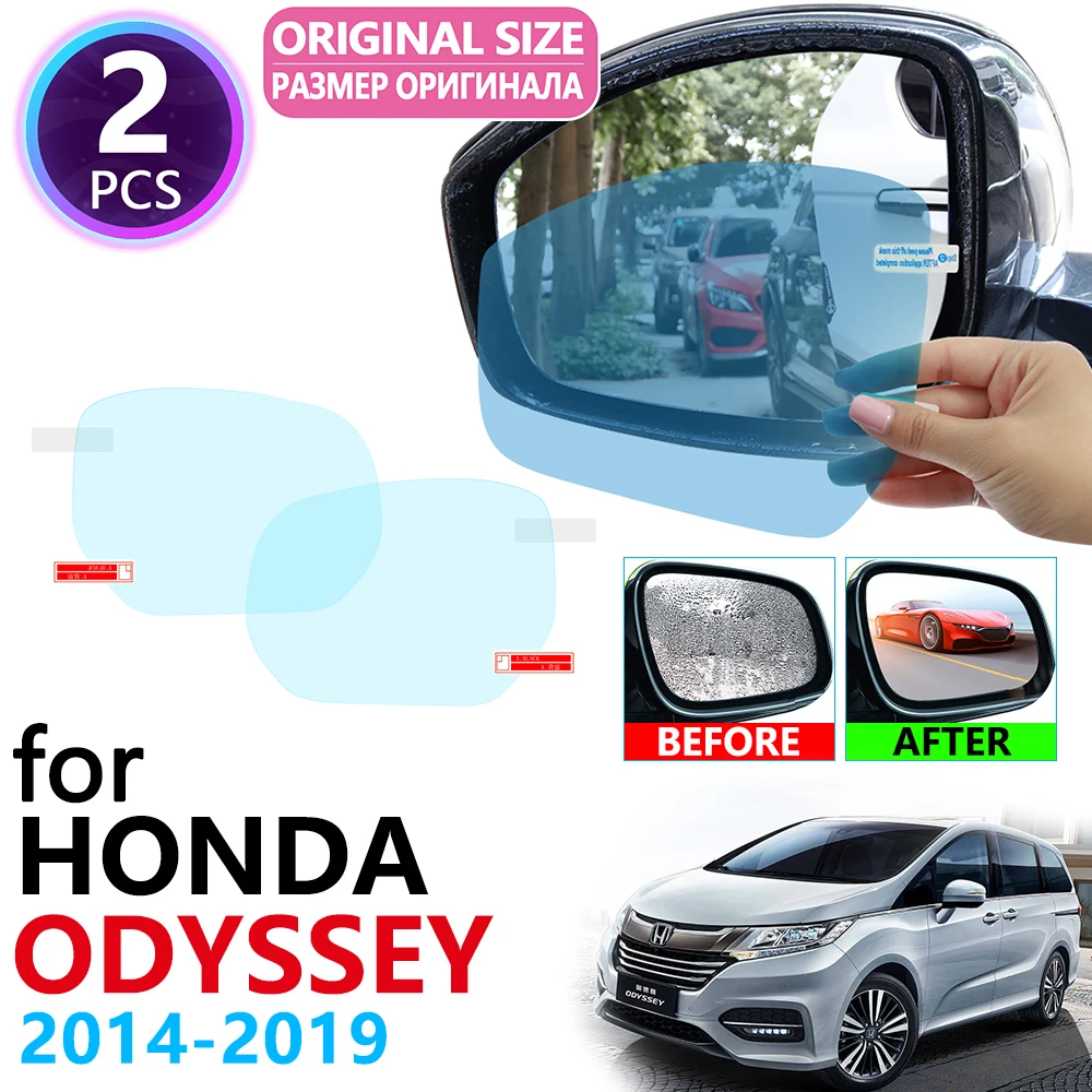 for Honda Odyssey JDM Model RC1 RC2 2014~2019 Full Cover Rearview Mirror Rainproof Anti Fog Film Accessories 2015 2016 2017 2018