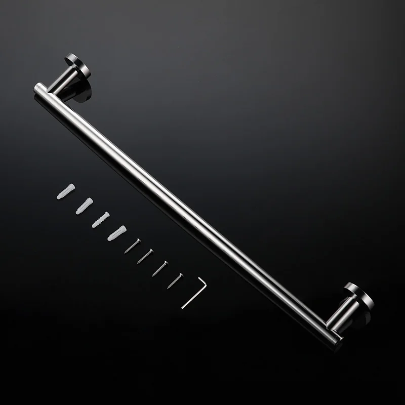 Stainless Steel Bathroom Towel Rack Bathroom Wall-mounted Towel Bar Polished Mirror Hardware Accessories Bathroom Hardware Kit