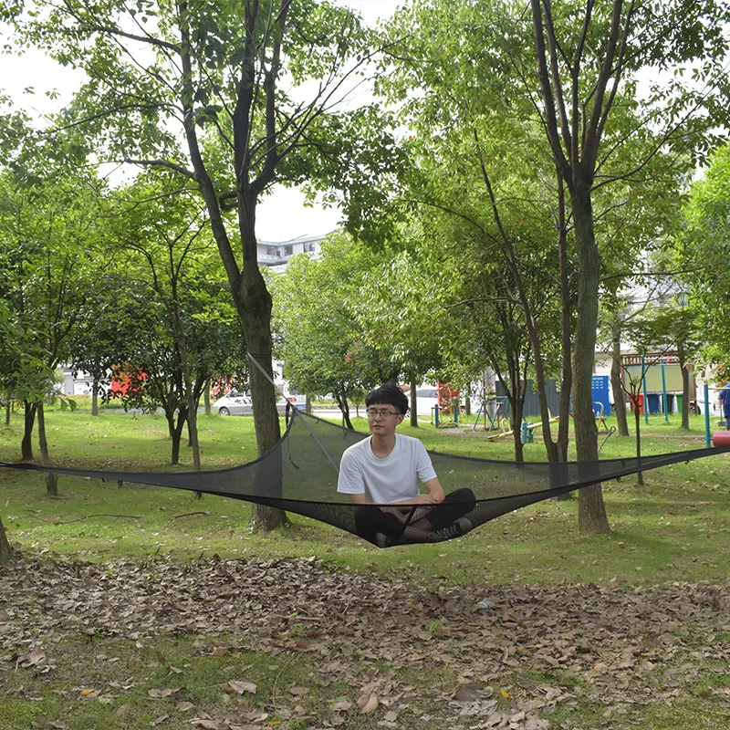 휴대용 메쉬 해먹 헤비 듀티 공중 매트, 야외 여행 캠핑 수면 걸이 해먹 의자, 정원 가구 액세서리, 1 세트