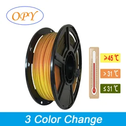 3D Temperature Color Change Filament Gradient 1.75Mm 1Kg 10M 100G Plastic Oliver Green Red Yellow Gray White