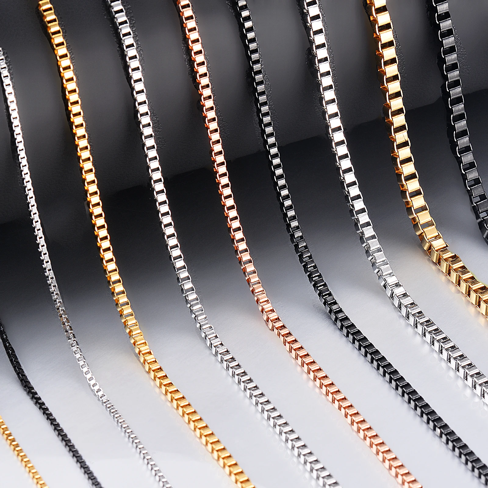 1 szt. Szerokość 1,5 mm/2 mm/2,5 mm/3 mm Naszyjnik ze stali nierdzewnej DIY Tworzenie biżuterii Mężczyźni Kobiety