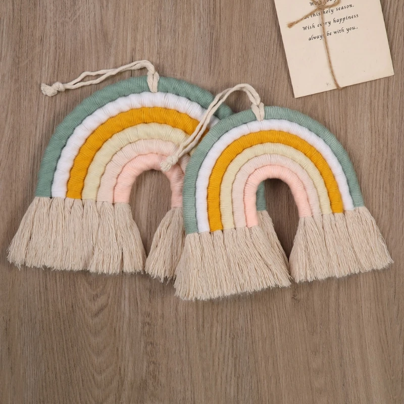 Bild 4: 8 schichten Nordic Woven Regenbogen Tapisserie Wohnkultur Wand Hängen Spielzeug Kindergarten Decor Wohnzimmer Kinder Mädchen Schlafzimmer Dekoration