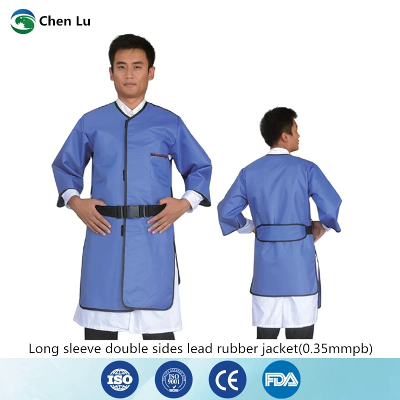 x-ray protective lead rubber clothing Hospital/factory nuclear radiation protection 0.35mmpb double sides long-sleeved jacket