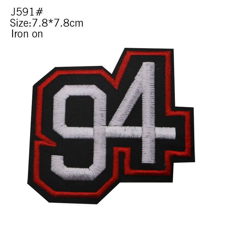 1PCS 3D Towel Digital Combination Sports Number English Alphabet Patch Clothing Embroidery Decal DIY Accessories Badge