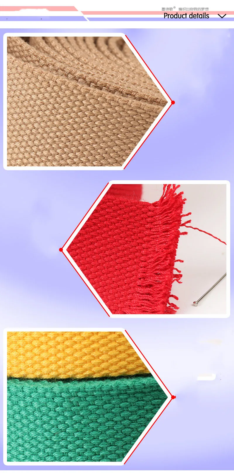 Neue 5 Meter 32mm Leinwand Band Gürtel Tasche Baumwolle Gurtband Leinwand Gurtband Rucksack Umreifung Nähen Tasche Gürtel Zubehör – Detail 3