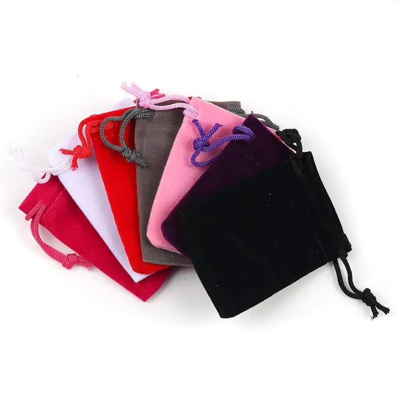 10 PCs Velvet Cloth Drawstring Bags At Random Storage Package For Jewelry Gift Pouch Coin Purse 6.8cm(2 5/8