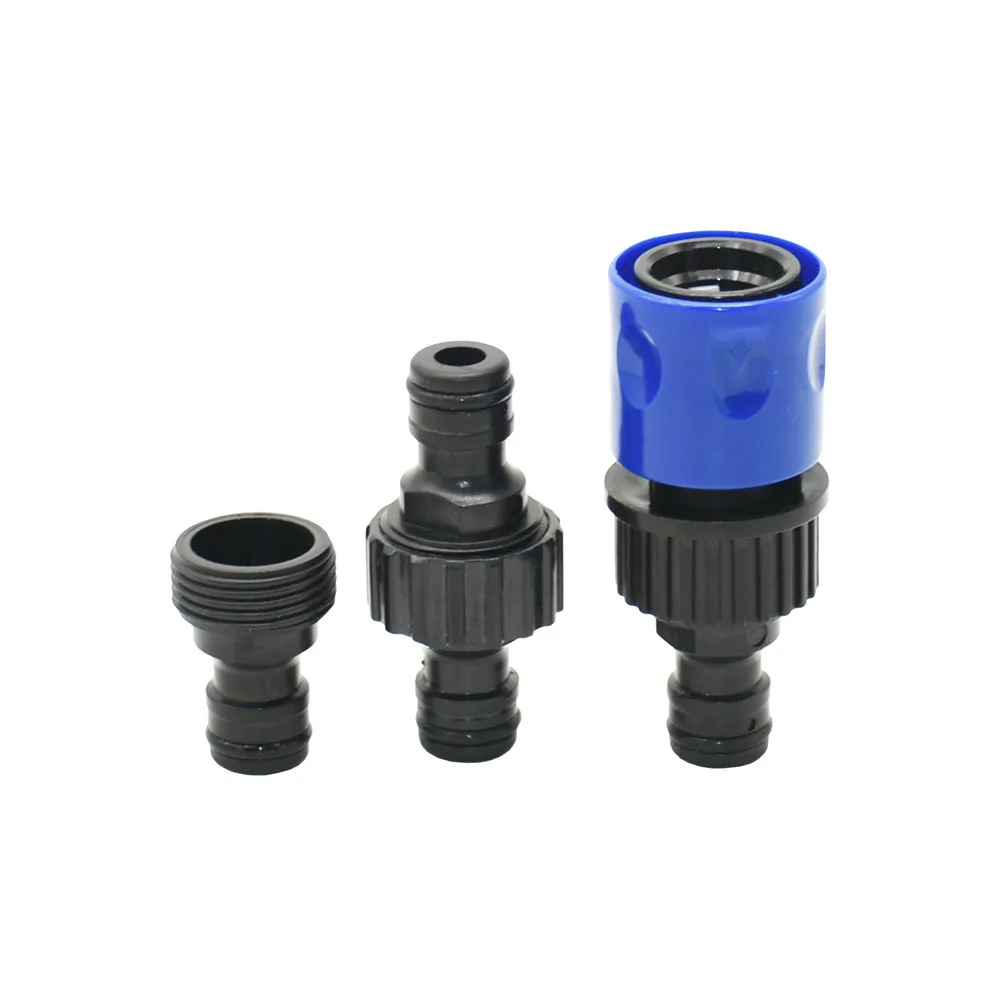 

3/4 Inch Thread To 16mm Nipple Quick Connectors 5/8" Garden Irrigation Stretch Connectors Adapter