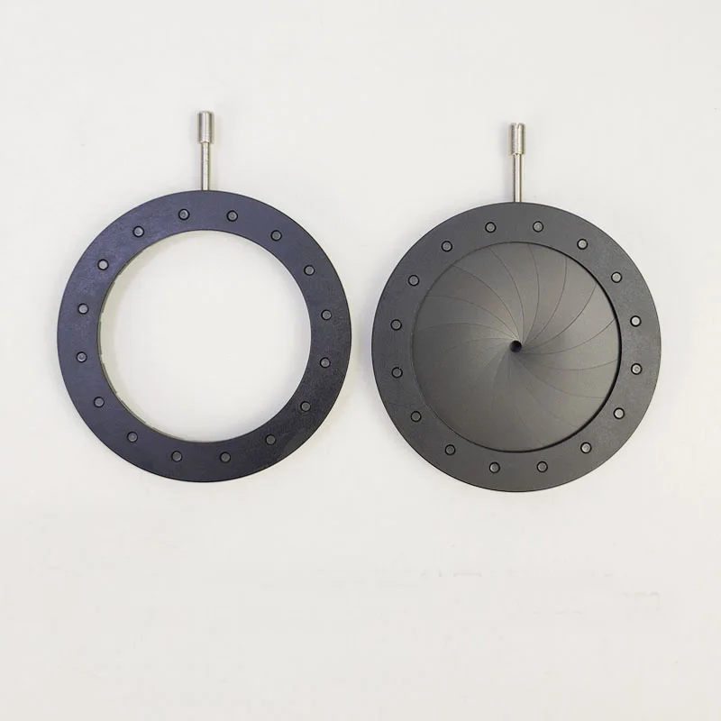 1 pz 2.5-36mm Zoom regolabile diaframma ottico diaframma apertura condensatore fotocamera digitale adattatore per microscopio uso con lame da 18 pezzi