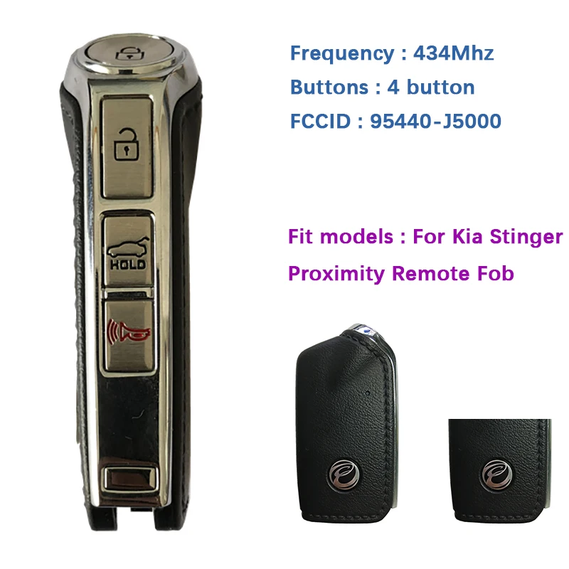 CN051111 Original 4 Button Smart Key Proximity Remote Fob 95440-J5000 FCC TQ8-FOB-4F15 433 MHz 47 Chip For Kia Stinger 2018