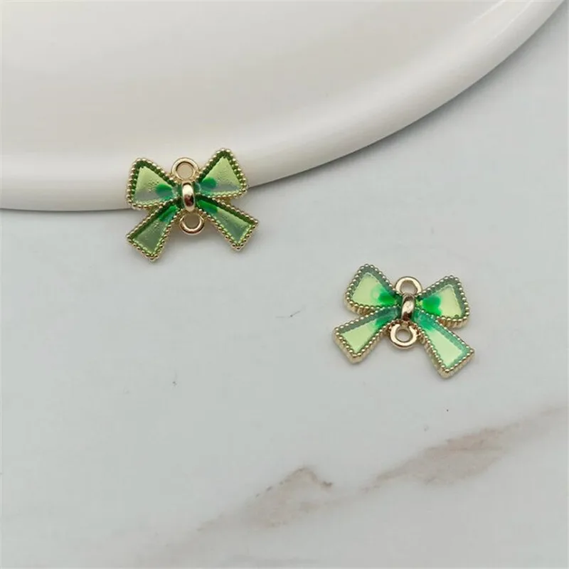 10pcs/lot New Creative Drip Knotbow Charms Connectors For DIY Fashion Earrings accessories Pendant jewelry findings Materials