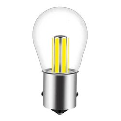 Ampoule de voiture S25, Led Ba15s 1156, P21W, signalisation de virage arrière, lampe 6 filaments, puce, Auto, blanc, rouge, 12v, 6000K, 1x