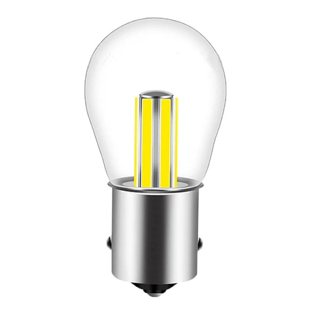 1X Ba15s 1156 Led P21W Samochodowa lampa cofania 6 żarników Żarówka samochodowa S25 Auto Biały CZERWONY 12v 6000K