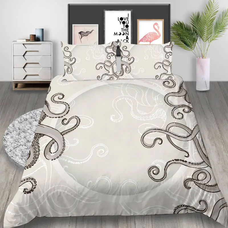 Hot Sale Bedding set Twin Full Queen Size 2/3pcs Home Bedclothes for Home Textile with 3D print animals of Bed Cover Suit