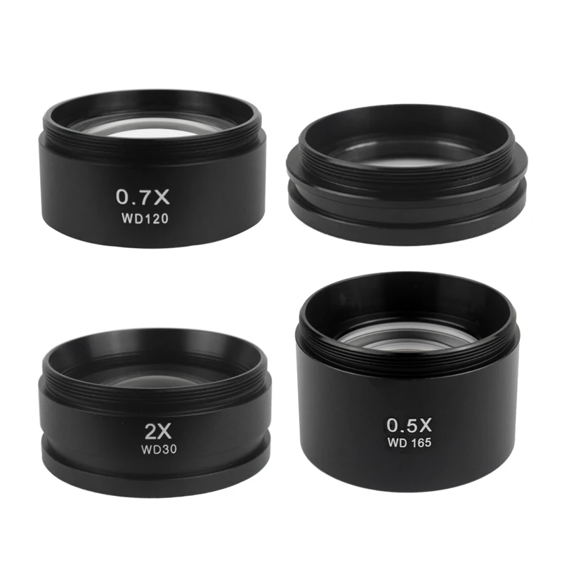 0.5X 0.7X 1X 2.0X Auxiliary Objective Lens for Zoom Stereo Microscope Thread 48mm for trinocular Microscope